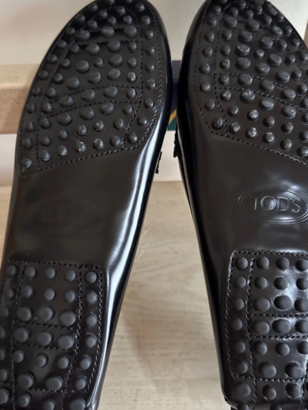 Tod's Black Leather Studded Driving Loafer - Picture 8 of 8